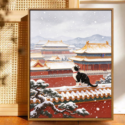 2026新款钻石画故宫落雪高颜值手工DIY粘贴钻画5d满钻十字绣客厅