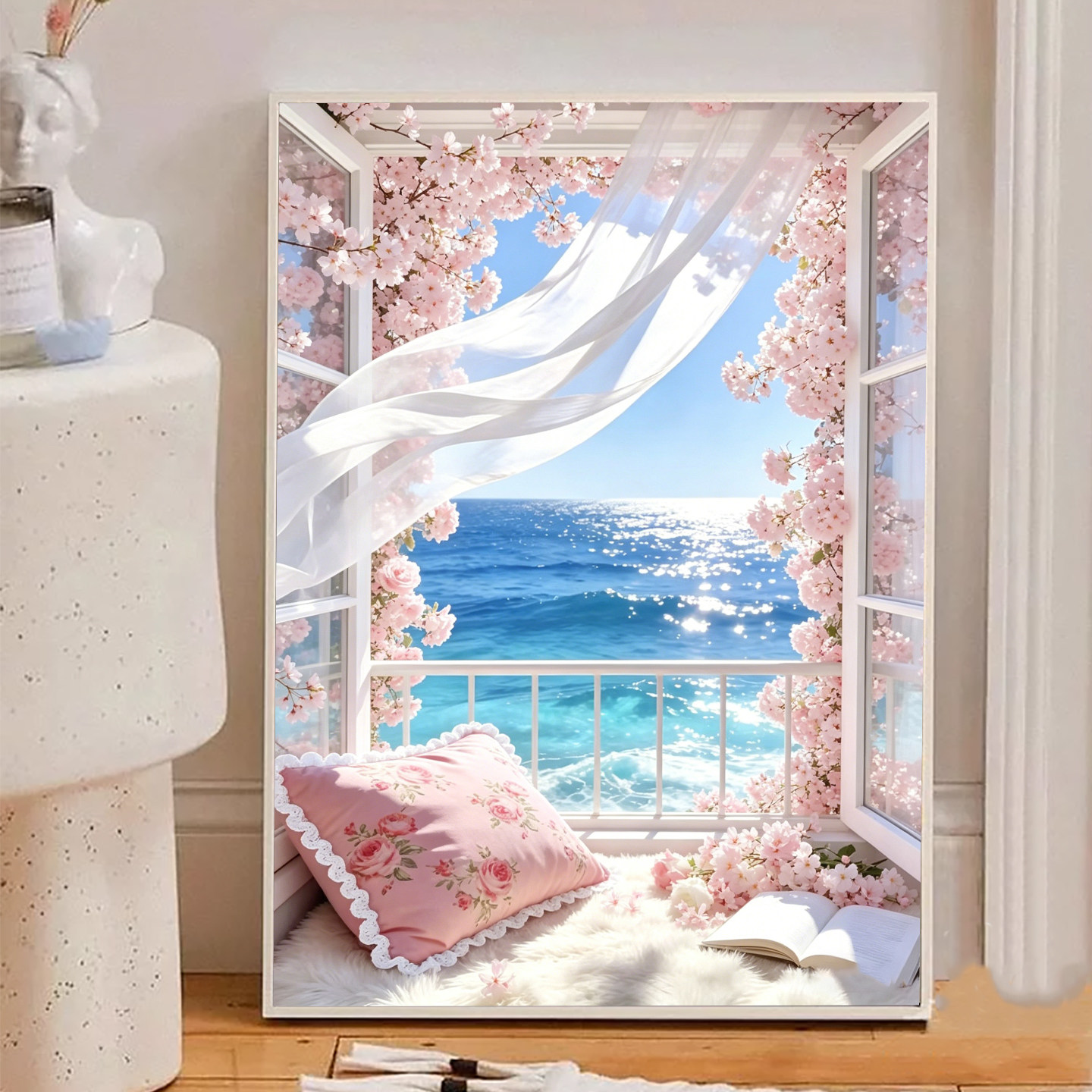 2026新款钻石画ins风春日海景高颜值手工DIY粘贴画满钻十字绣客厅