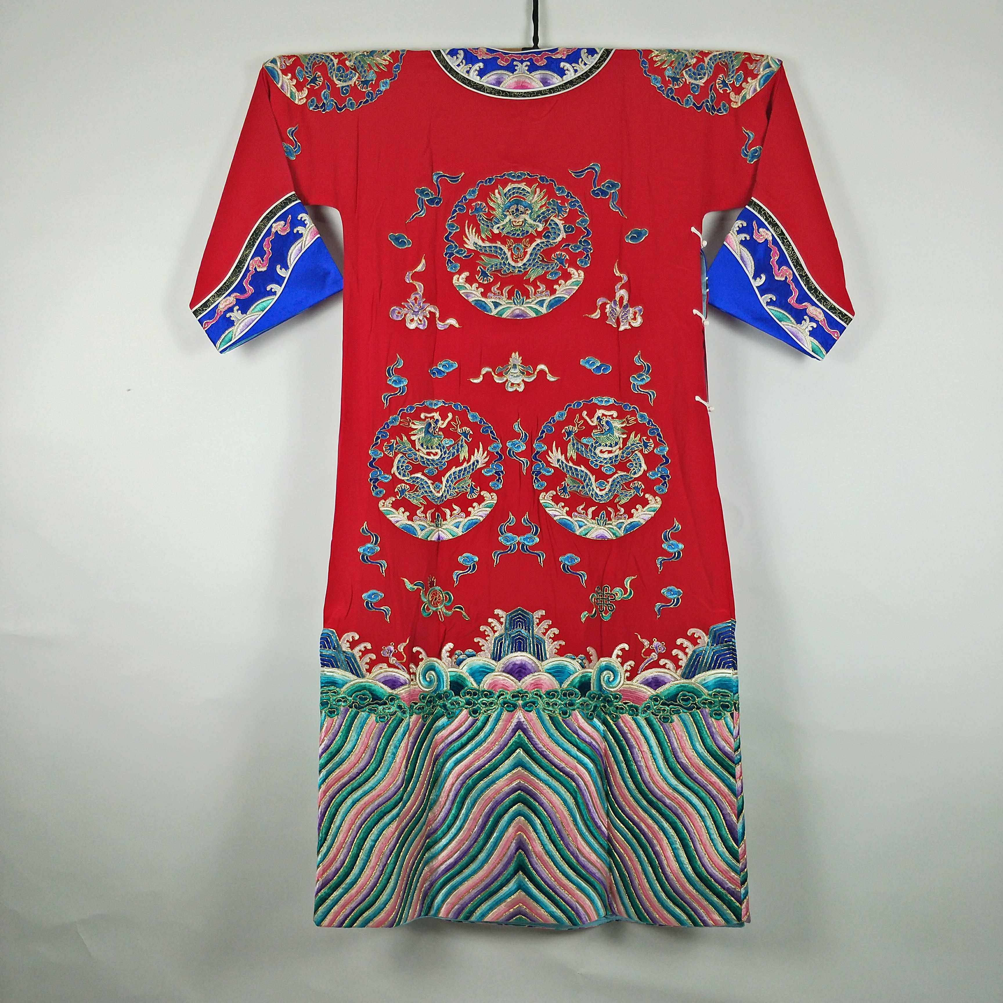 速发戏曲京剧服装软绉旗蟒戏剧蟒袍代战公主服装团龙龙袍番邦蟒