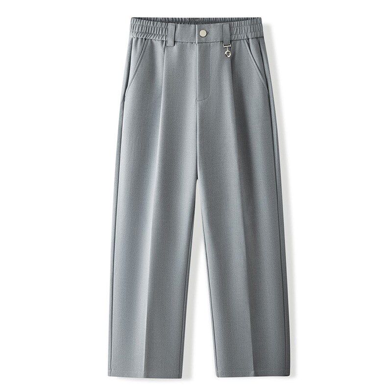 速发垂坠感裤男韩版潮流喇季新款宽松夏腿微阔小西裤直筒休闲霆晟