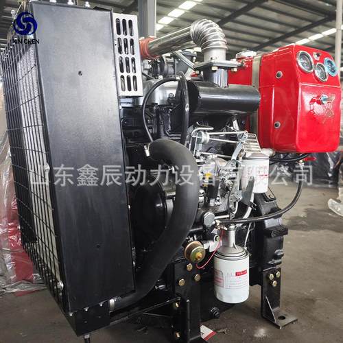 双缸2110带皮带轮40马力船用柴油机 涡流室式增压小型渔船动力