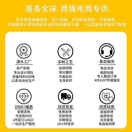 现货长方形I马包口铁推拉盒DY磨砂牙线铁盒体装固香膏滑盖推拉盒
