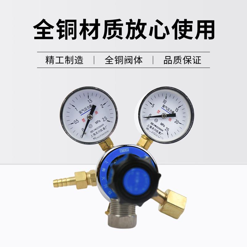 YQY-5 上海减压器 2.减5*5mpa氧气减压器 压阀2 氧气表上海