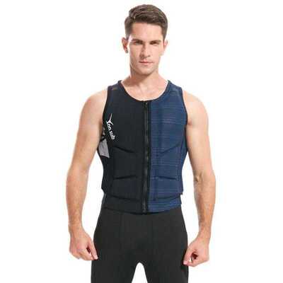 Yonsub成人便携浮力背心浮力衣防撞衣帆船帆板摩托艇漂流游泳蓝黑