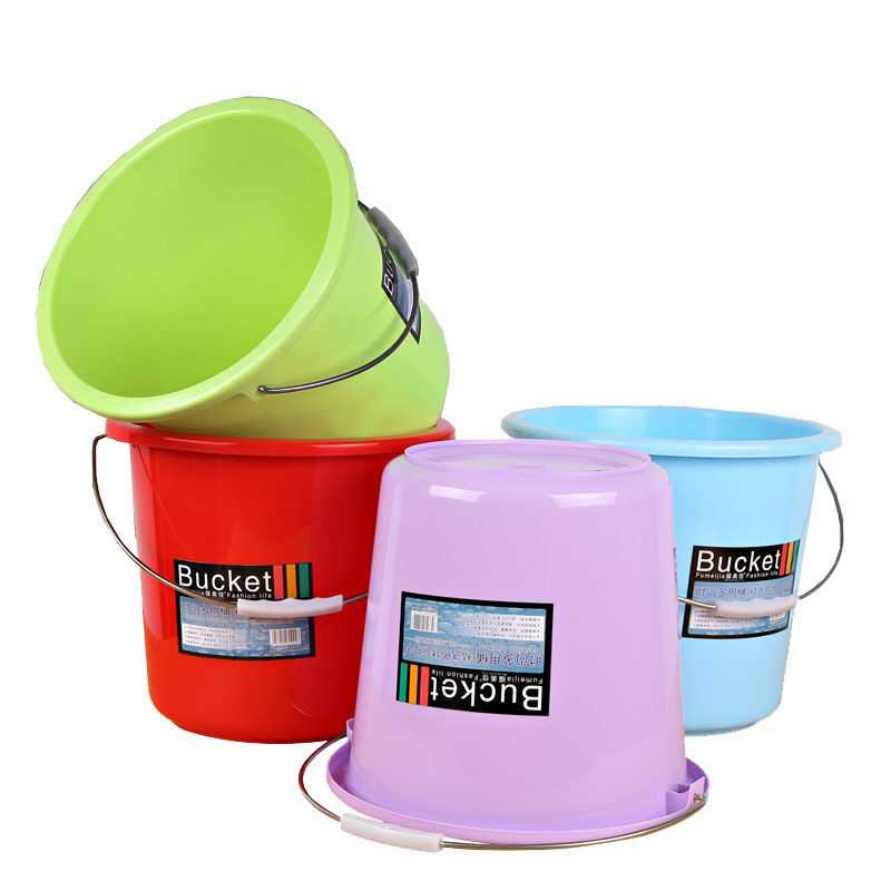 兰诗（LAUTEE）DA2165加厚水桶钢提手耐摔塑料桶储水桶容量约13L