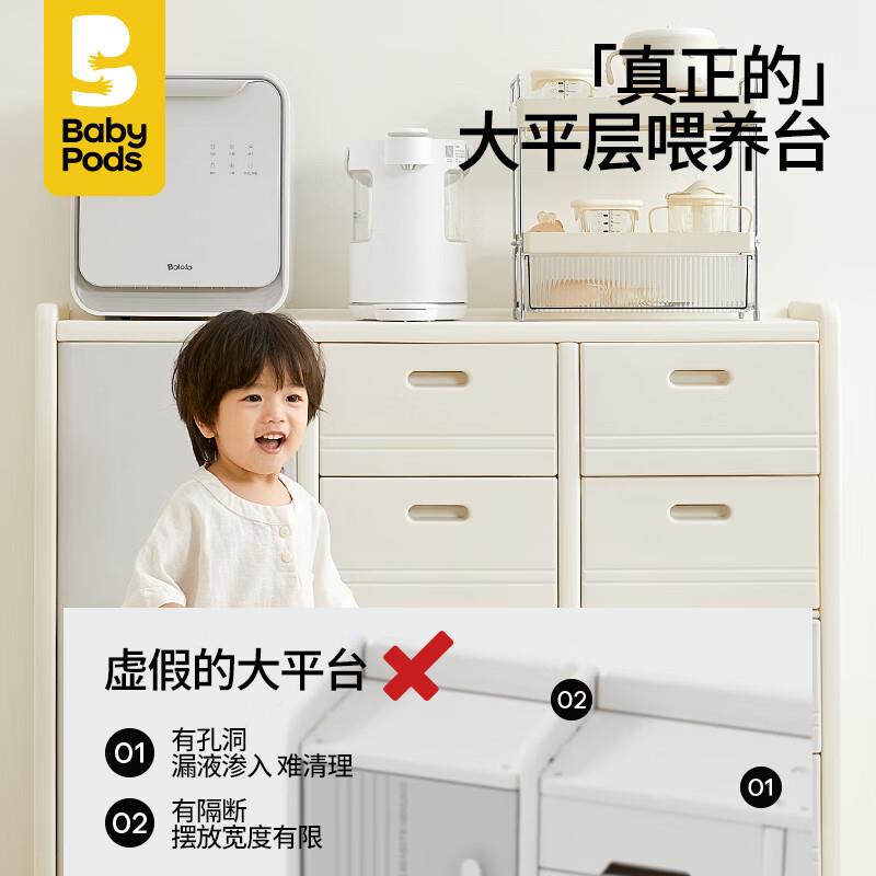 ba物bypod具s儿童玩具收45854纳架儿喂养台多层宝宝置玩整理箱储