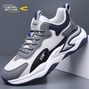 老爹鞋 爆款 冬季 加绒棉鞋 德国骆驼动感男鞋 皮面软底运动鞋 2025新款