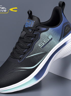 德国骆驼动感男鞋皮面防水轻便冬季加绒棉鞋百搭减震学生跑步鞋子