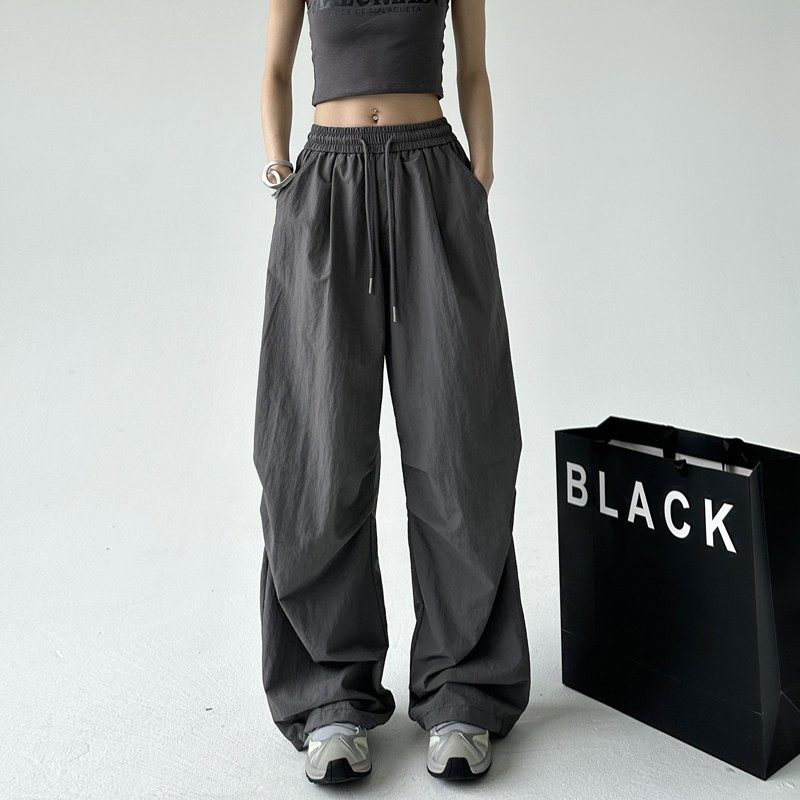 Ader灰色工装裤女夏季2025新款美式宽松速干 干裤跳舞运动直筒宽,女装/女士精品,休闲裤,淘宝优惠券,粉丝福利购,淘宝优惠卷