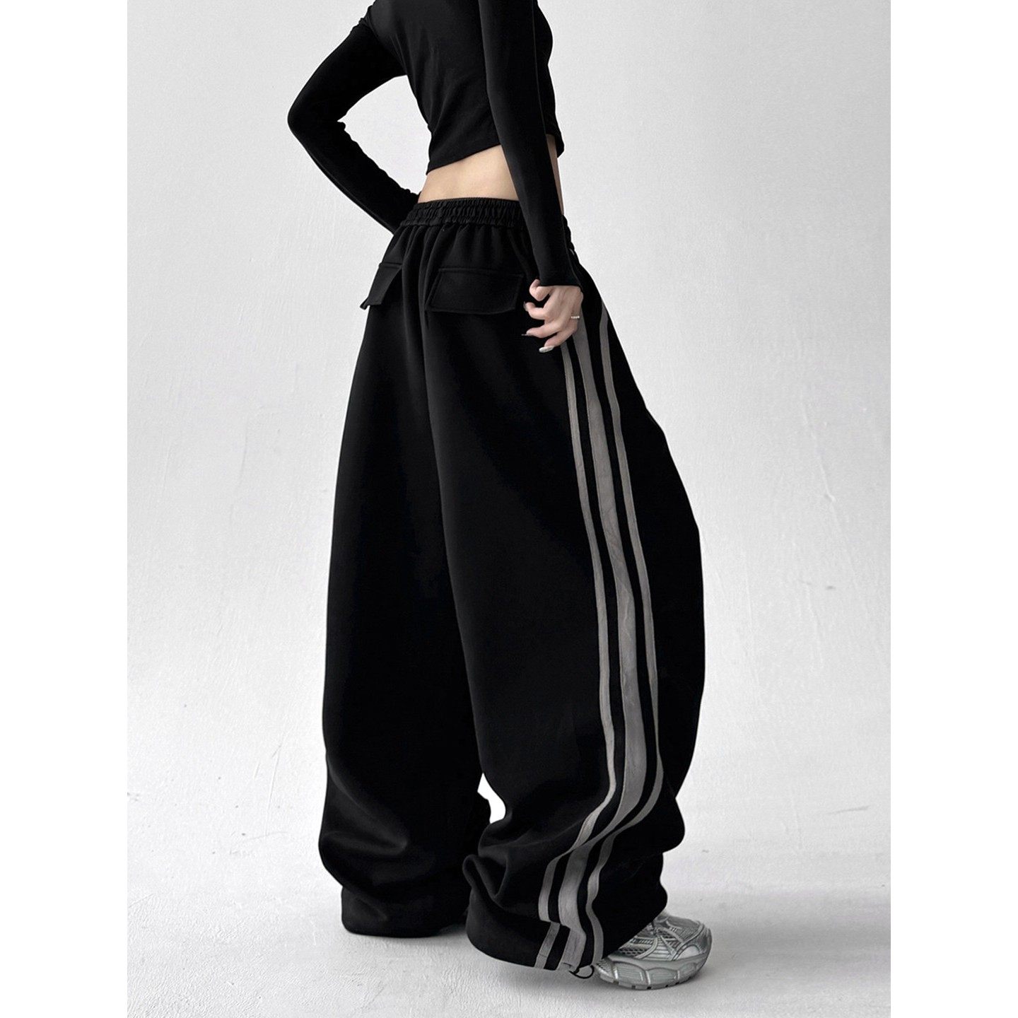 Ader卫裤女2025秋季新款美式辣妹高腰宽松休闲运动裤直筒阔腿裤子,女装/女士精品,卫裤,淘宝优惠券,粉丝福利购,淘宝优惠卷