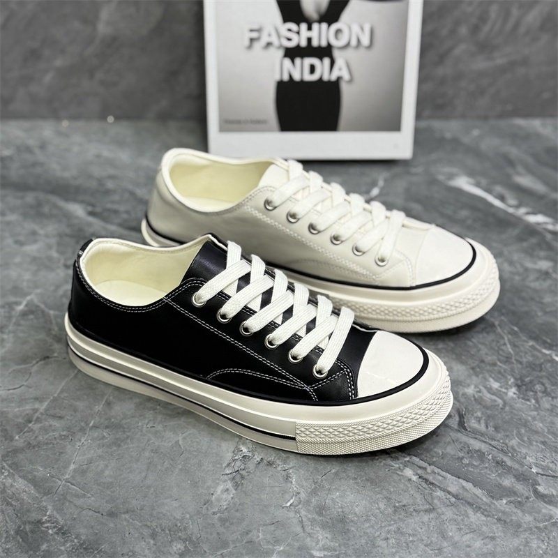 欧货全真皮厚底3cm滑板鞋女2025春新百搭平底日常学生休闲单鞋潮,女鞋,休闲板鞋,淘宝优惠券,粉丝福利购,淘宝优惠卷