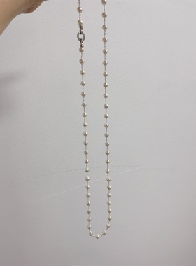 【几朵家】满天星珍珠长毛衣链气质摩天扣进口施家珍珠双层项链