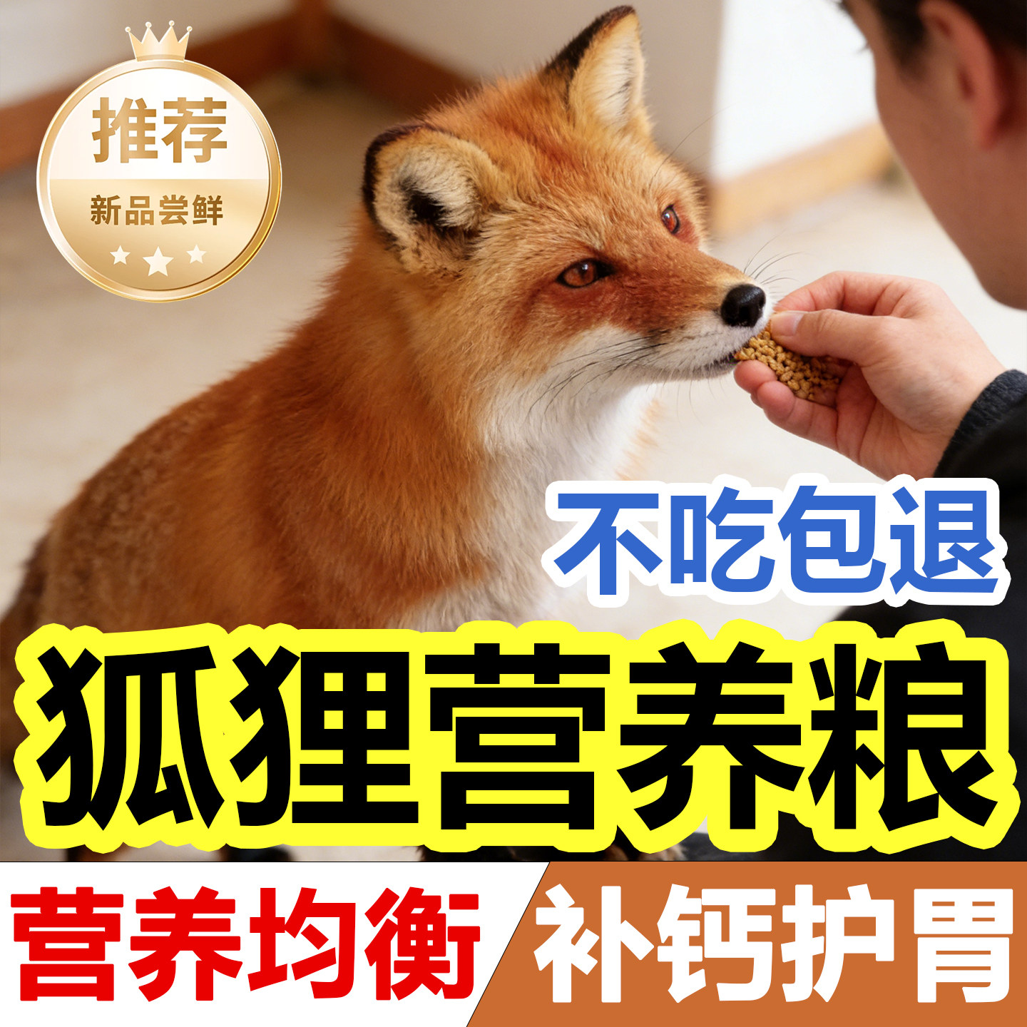 狐狸饲料水貂雪貂宠物粮食安格鲁貂零食用品开口料狐狸狗通用颗粒