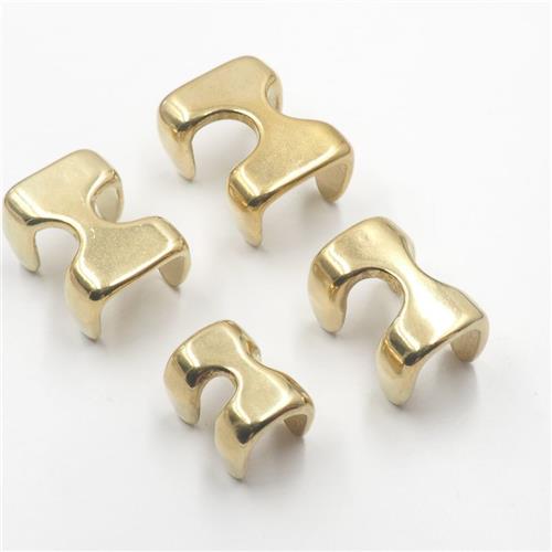 遛狗绳带纯铜固定卡扣 箱包五金配件 黄铜绳夹扣