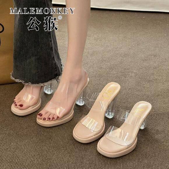 透明凉鞋女高跟2024年夏