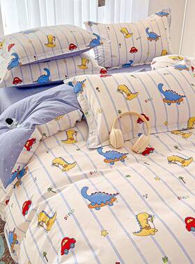 025款秋季纯棉童卡通四件套全棉儿新男孩2女孩床单ez-241被套床上