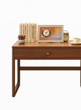 型木小户书桌家用卧室写字学sz016806习桌现代约办公桌带抽屉小桌