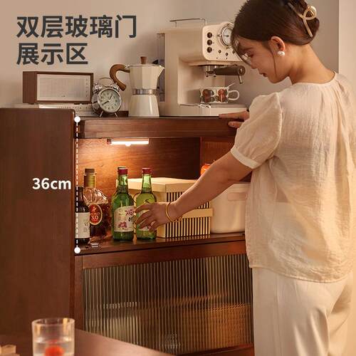家逸实木电视柜边柜客厅储柜高边现代简约RF-HD374柜立斗柜物柜