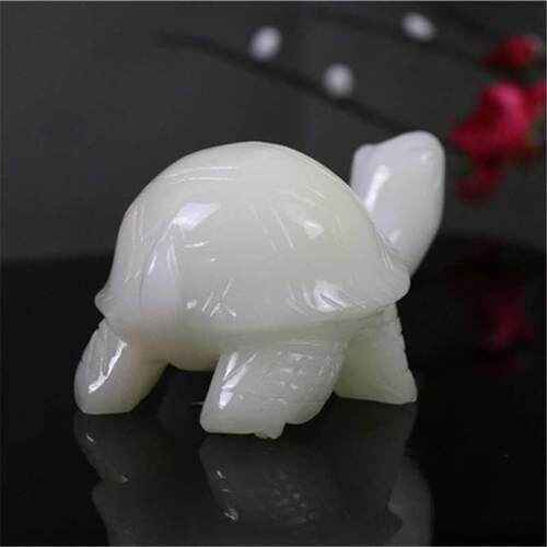 天然F87T877S阿富汗办白玉龙龟居品工艺品摆件床头家柜饰摆设公桌