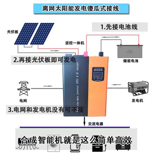 500W太阳电系统发5K0W光5000W(输伏发电机Hybrid能Solarinverter