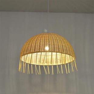 餐灯MHL厅吊灯卧室东南亚民 日中式 创意个性 编吊灯藤艺手工织吊式