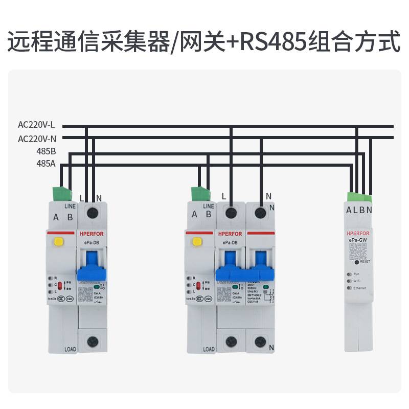 485串口物联网数字智能断路器空气开关空开用电量计量过欠压保护