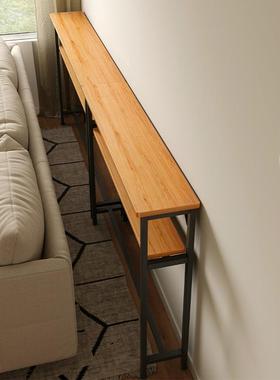 边小窄床尾桌物置柜收纳柜沙墙50573发背后置物桌架床边窄夹缝长