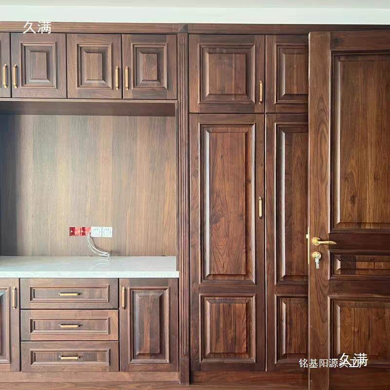 樱桃黑桃ABD红胡橡全原全木实木屋衣柜厨柜