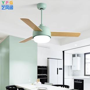 卧室风扇灯餐厅吊扇灯客厅现代简约复古阳台吊扇北欧家用中山灯具