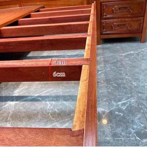 实式木床全实木ZOM榫卯结构中古典花梨木双床木高端家人用卧室雕