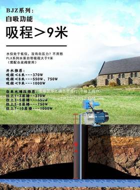 广东凌霄BJZ型全动增压泵IAU不锈钢自吸泵家加用自自来水抽压泵水