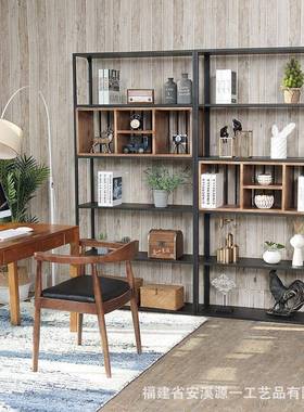 层落地陈列架展示柜铁艺实木博架AL-57011古客多断厅摆件屏风隔置