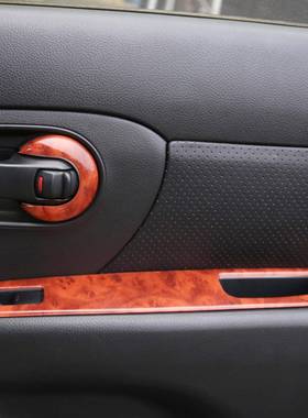 1-1款骊威桃木纹内饰KEP改装汽车5导航面板玻璃3升降开关碳纤维配