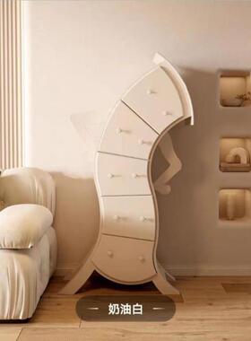 奢风叉腰五斗轻网红头叉腰柜子美式VGJ异形柜个性五斗柜实柜木歪