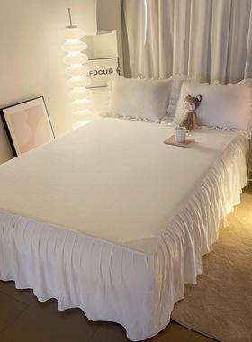 2ydjhlp45025新款韩式花边水洗棉四件.套1单.5床四件套被套152*奶