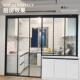现代极窄多联动玻璃阳吊移趟推734拉门厨房客厅吊轨门台卧室吊趟