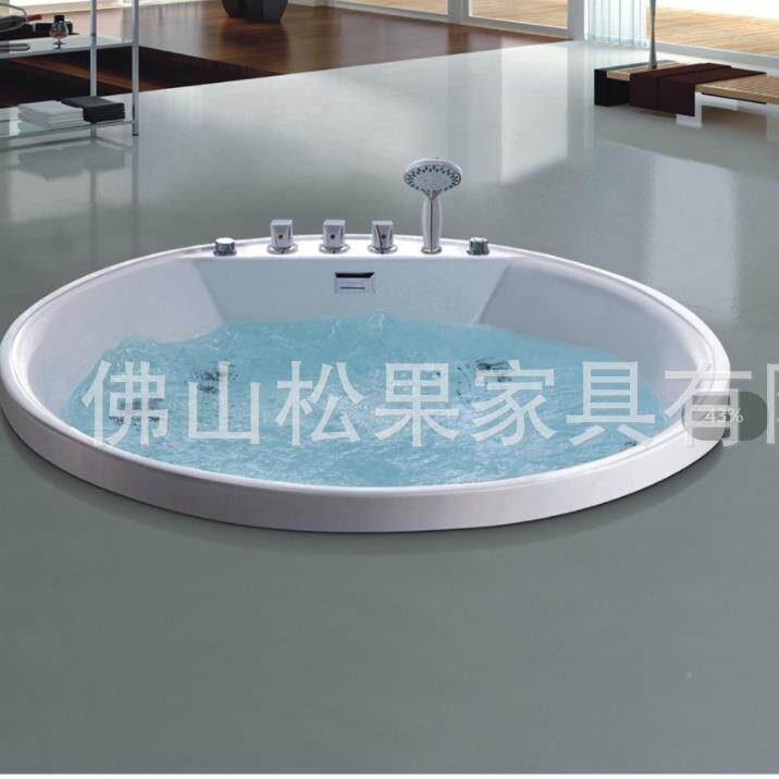 亚克力形嵌入按式成浴缸家用酒店民宿双人冲浪858摩人浴圆盆情侣