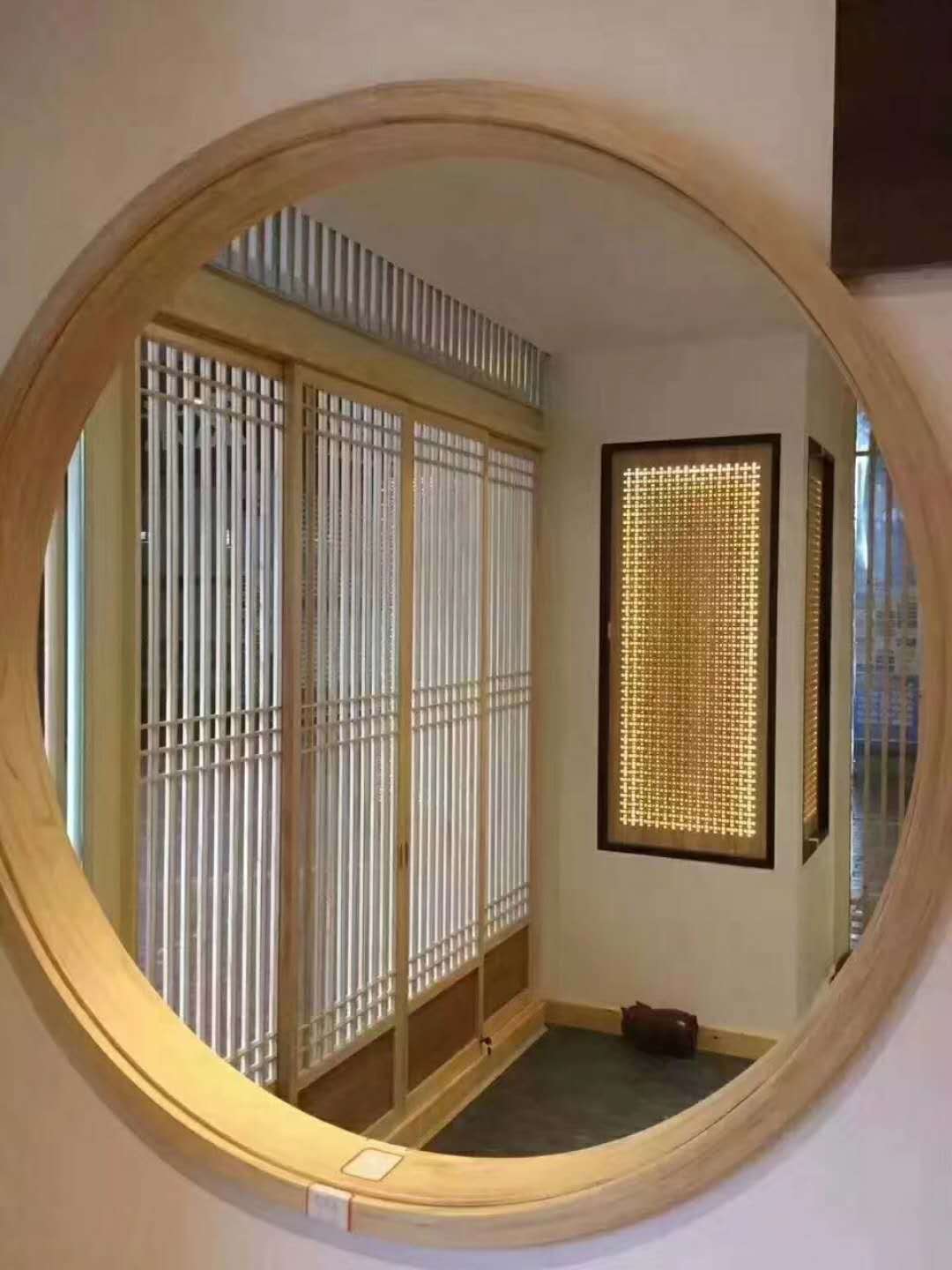 中式窗户花窗仿古镂空木窗中式木格窗圆形木窗实木制作东阳雕刻窗