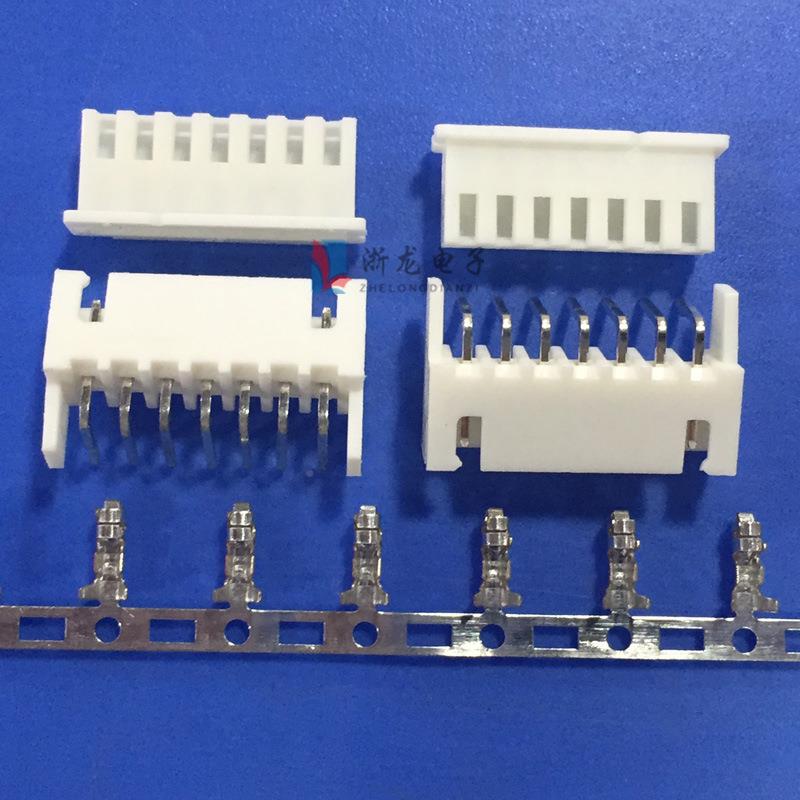 XH2.54-7WA弯针座XH-7P90度XH2.54TJC3条形连RQC接器1000只