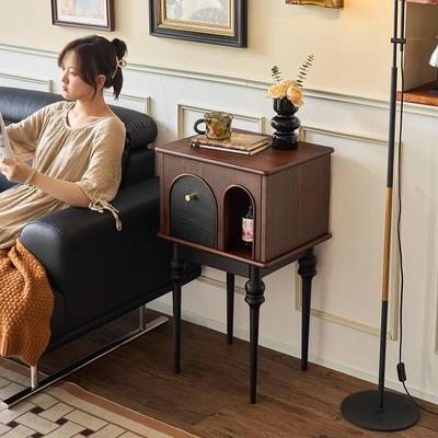法式复古实木沙发边几客厅柜关家用美饰GGY式装柜小储物玄角几床