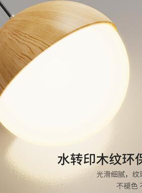 日原木风床头吊式灯现简代约网红花苞卧氛围灯诧寂风室94372小吊