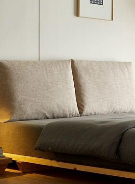 网红民宿床风头软包垫羽绒大诧靠背10066074日式寂无床头靠双人沙