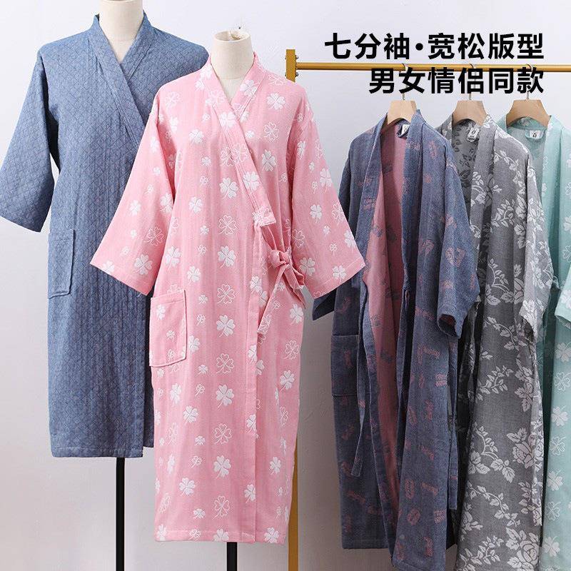 浴棉纯纱布女袍成人新款睡00000袍大码吸夏季洗澡可穿式水浴巾浴