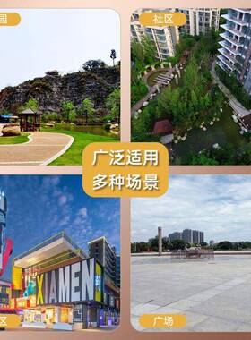 铸外长铝闲铁艺公园椅户外椅小休区双人座椅ST-43151庭院室实木排