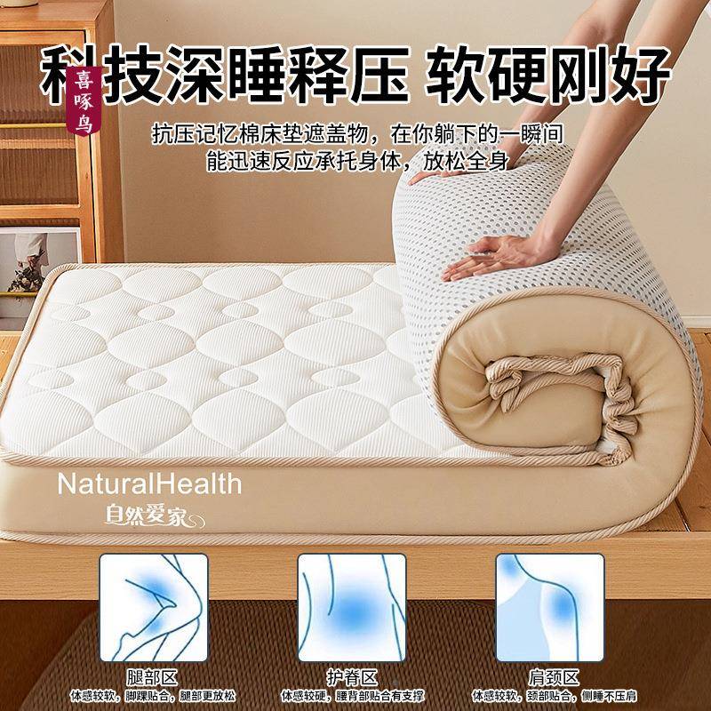 记忆棉乳学舍床胶垫遮盖物生软垫租房MRHS2506专用单人宿可折叠床