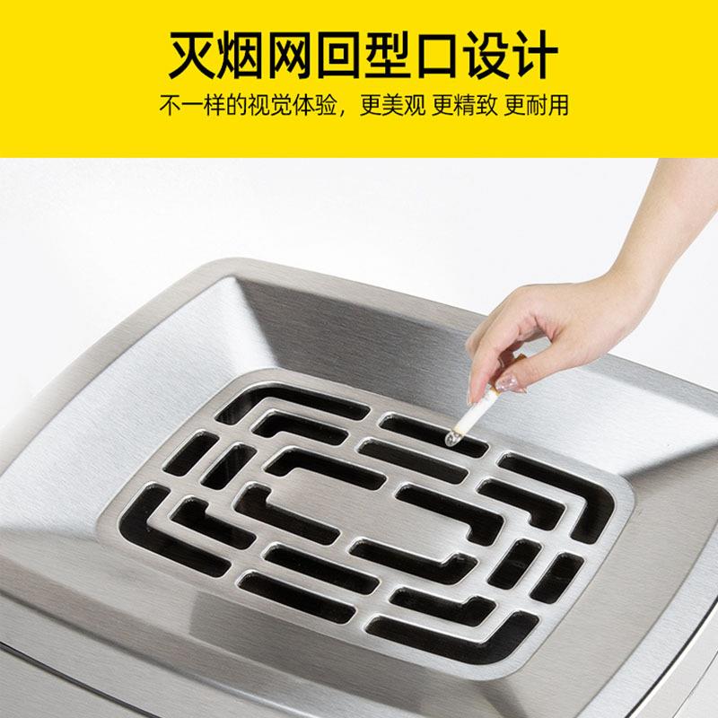 分类灰用垃圾桶不锈钢公共场合大号办公室大容量酒店大烟堂希赫-1