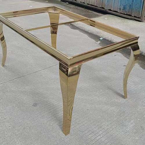 桌腿不底锈钢茶几座长方形框架简易餐双层桌客支架茶台KED厅可移