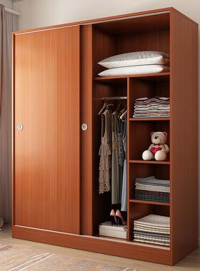 现代约衣柜柜推拉门家用家具简易衣橱木板式柜子储物IIC柜收实纳