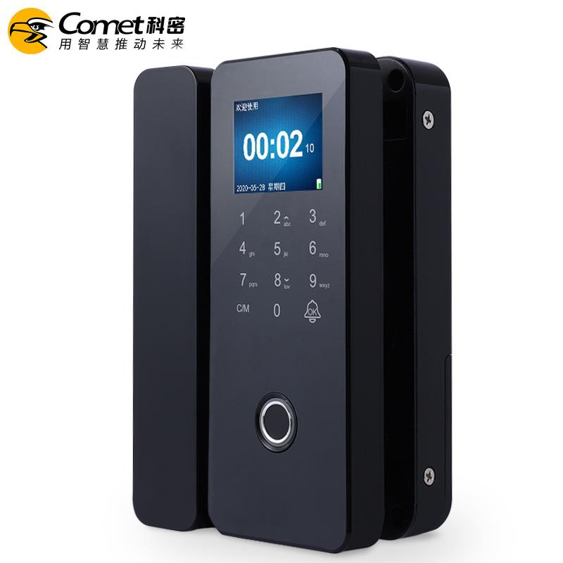 COM-K308办公室玻璃门指纹锁免开孔门禁智能玻璃门锁密码锁