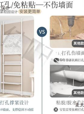 洞洞板入户玄关免孔衣架一体进门OYF后薄挂隔天断金属顶打立地麦